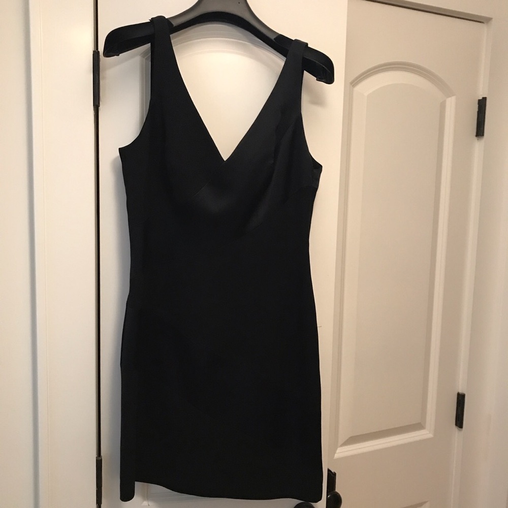 Vintage Andrea Polizzi Little Black Satin Dress